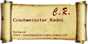 Czechmeiszter Rados névjegykártya